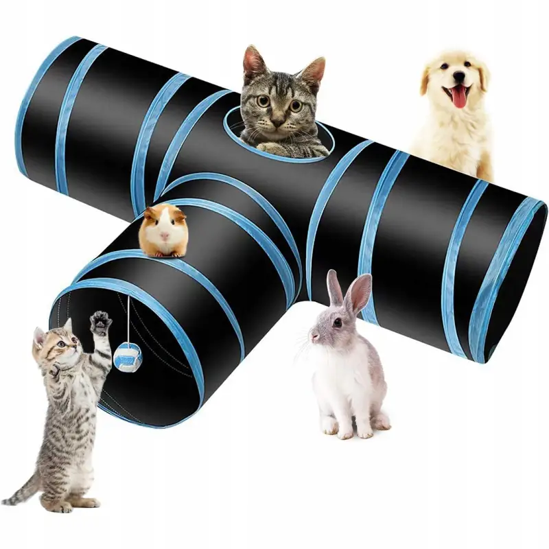 ZABAWKI DLA KOTA 21 EL ZESTAW ZABAWEK XXL TUNEL DOMEK 80CM PIŁKI WĘDKA MYSZ