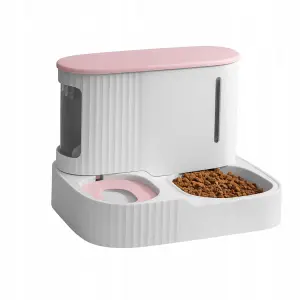 PODAJNIK WODY I KARMY AUTOMATYCZNY DOZOWNIK MISKA DLA PSA KOTA 3,85L RÓŻOWY