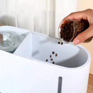 PODAJNIK WODY I KARMY AUTOMATYCZNY DOZOWNIK MISKA DLA PSA KOTA 3,85L RÓŻOWY