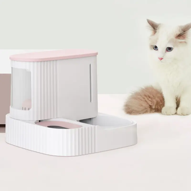 PODAJNIK WODY I KARMY AUTOMATYCZNY DOZOWNIK MISKA DLA PSA KOTA 3,85L RÓŻOWY