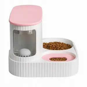 PODAJNIK WODY I KARMY AUTOMATYCZNY DOZOWNIK MISKA DLA PSA KOTA 3,85L RÓŻOWY