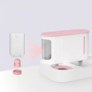 PODAJNIK WODY I KARMY AUTOMATYCZNY DOZOWNIK MISKA DLA PSA KOTA 3,85L RÓŻOWY