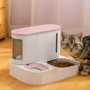 PODAJNIK WODY I KARMY AUTOMATYCZNY DOZOWNIK MISKA DLA PSA KOTA 3,85L RÓŻOWY