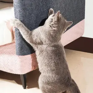 SAMOPRZYLEPNA SZARA MATA DO DRAPANIA DLA KOTÓW NA KANAPE DRAPAK 40x200 CM