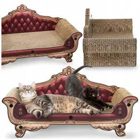 DRAPAK DLA KOTA SOFA LEGOWISKO DUŻY KARTONOWY TEKTUROWY STABILNY LEŻAK