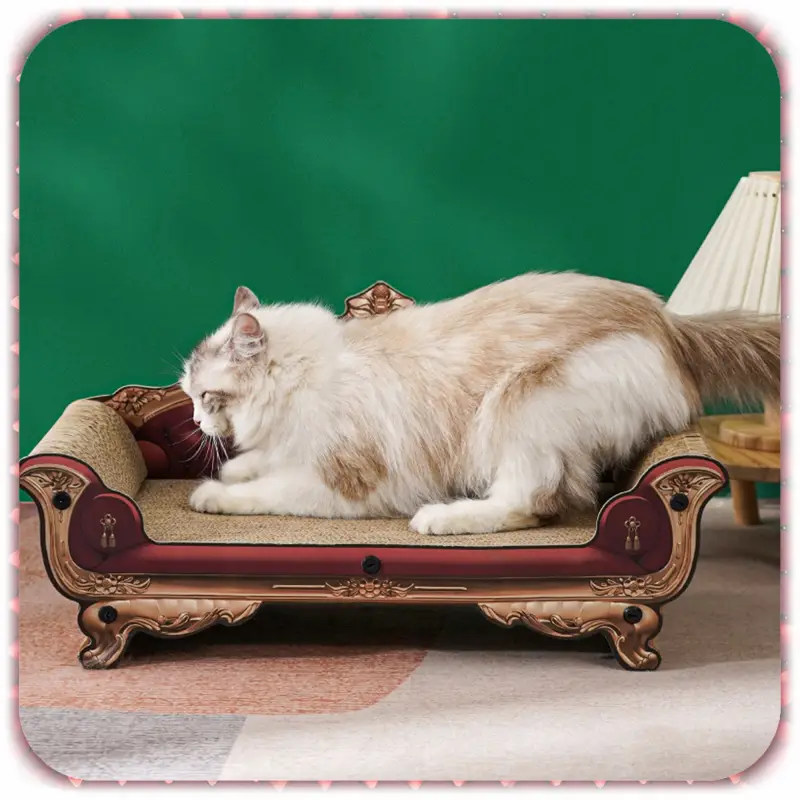 DRAPAK DLA KOTA SOFA LEGOWISKO DUŻY KARTONOWY TEKTUROWY STABILNY LEŻAK