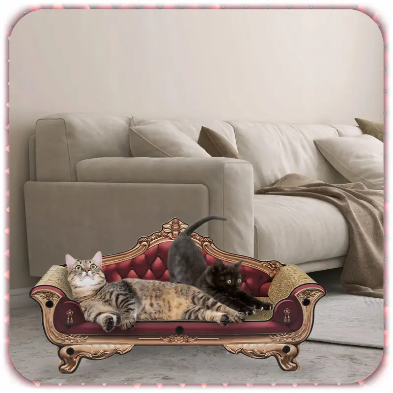 DRAPAK DLA KOTA SOFA LEGOWISKO DUŻY KARTONOWY TEKTUROWY STABILNY LEŻAK