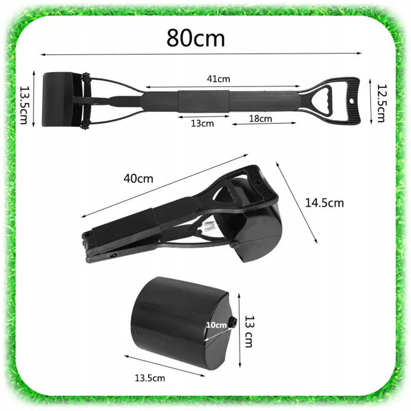 ZBIERACZ PSICH ODCHODÓW Kupozbieracz DUŻY Łopatka do Zbierania Kup Psa 80cm