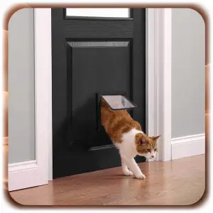 DRZWICZKI WAHADŁOWE DLA KOTA PSA DWUSTRONNE KLAPĄ 4SPOSOBY 4WAY L + SZABLON