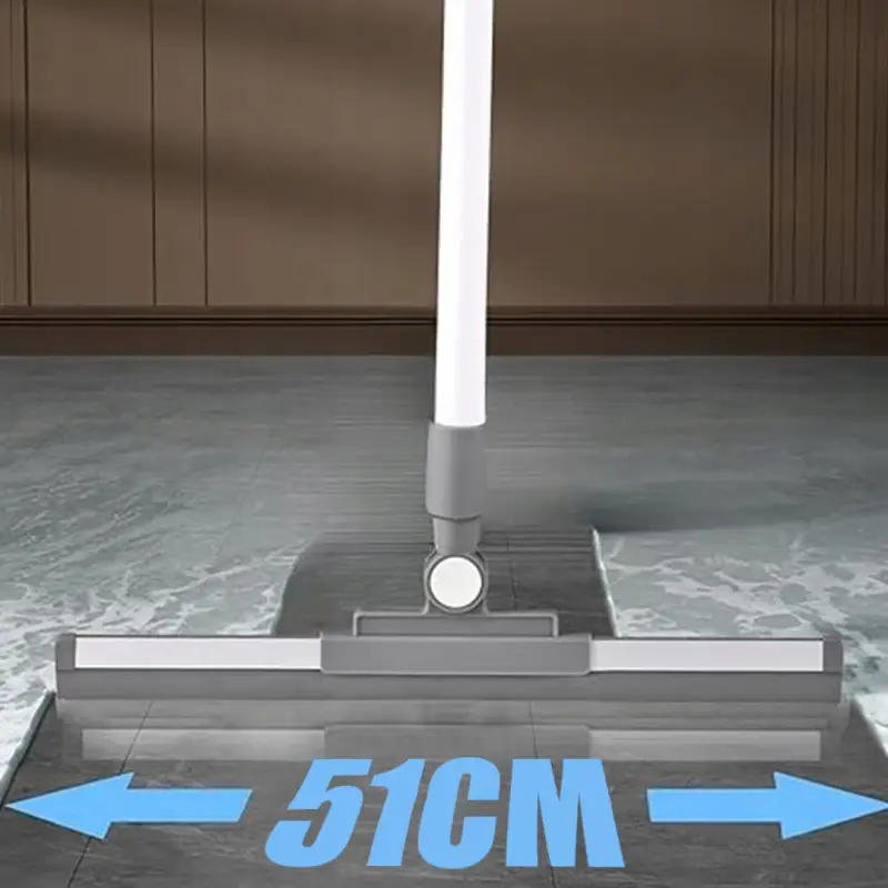 ŚCIĄGACZ WODY DO PODŁOGI ŚCIĄGACZKA GUMA 51 CM Z KIJEM TELESKOPOWYM 137 CM