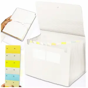 TECZKA HARMONIJKOWA NA DOKUMENTY A4 ORGANIZER Z 26 PRZEGRÓDEK KIESZENIAMI