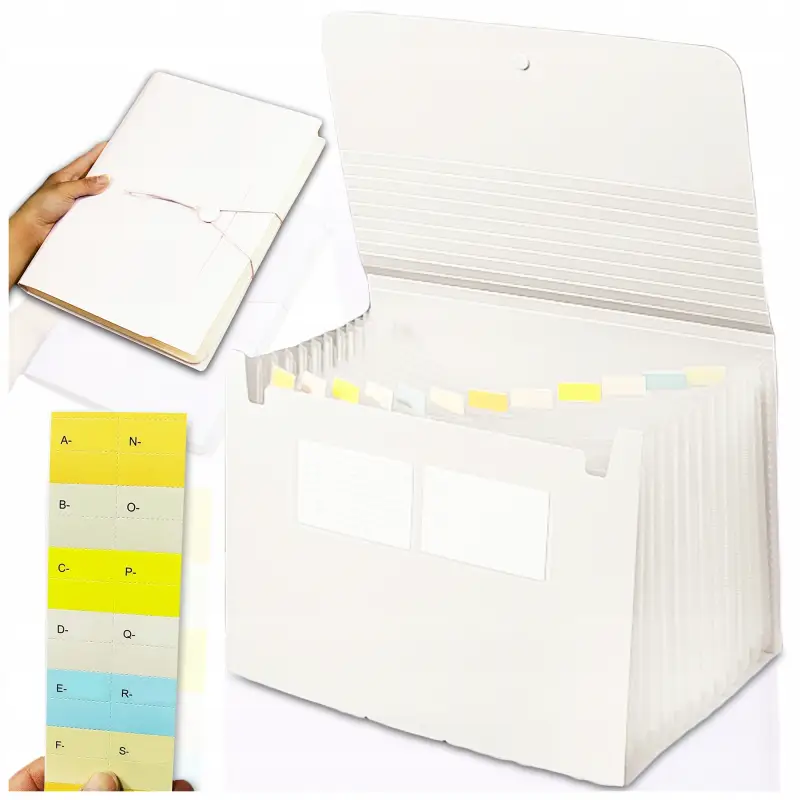 TECZKA HARMONIJKOWA NA DOKUMENTY A4 ORGANIZER Z 26 PRZEGRÓDEK KIESZENIAMI