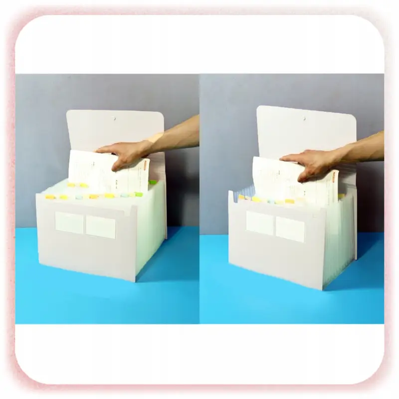 TECZKA HARMONIJKOWA NA DOKUMENTY A4 ORGANIZER Z 26 PRZEGRÓDEK KIESZENIAMI