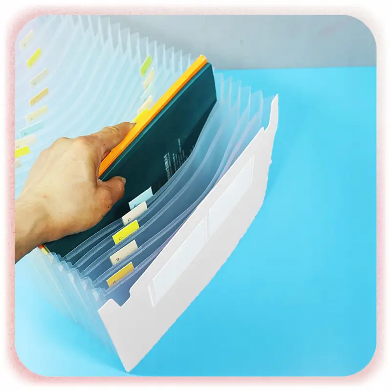 TECZKA HARMONIJKOWA NA DOKUMENTY A4 ORGANIZER Z 26 PRZEGRÓDEK KIESZENIAMI