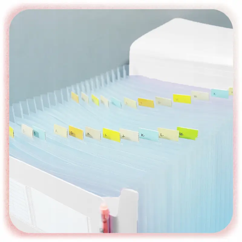 TECZKA HARMONIJKOWA NA DOKUMENTY A4 ORGANIZER Z 26 PRZEGRÓDEK KIESZENIAMI