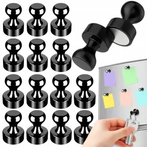 16SZT MAGNES NEODYMOWY NA LOD&Oacute;WKĘ TABLICĘ DO SZKOŁY BIUROWE PINEZKA 12x16mm