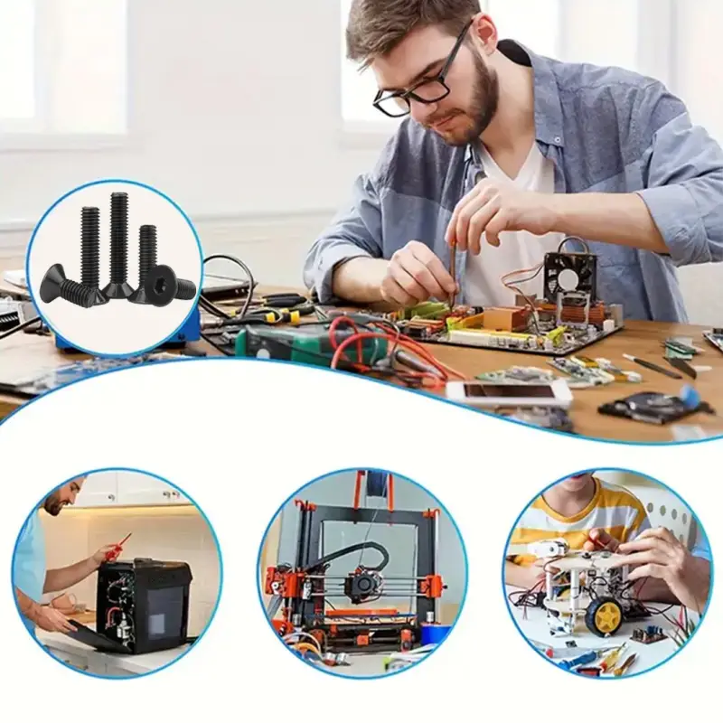 ZESTAW ŚRUB IMBUSOWYCH M2 M3 M4 M5 1500 SZT PODKŁADKI + KLUCZE IMBUSOWE