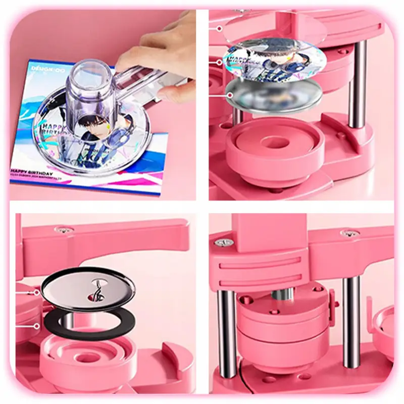 MASZYNA DO ROBIENIA PRZYPINEK ZESTAW XXL DIY 405 EL PRASA +100 PINÓW 58 MM