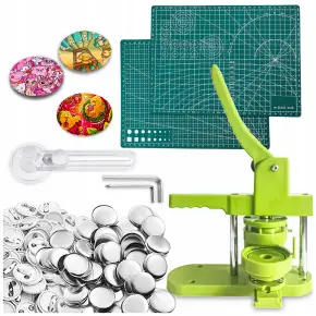 MASZYNA DO ROBIENIA PRZYPINEK ZESTAW PRASA 100 PINÓW 75 MM SPODY NOŻYK MATA