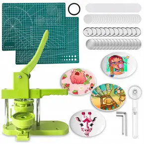 MASZYNA DO ROBIENIA PRZYPINEK ZESTAW PRASA 100 PINÓW 25 MM SPODY NOŻYK MATA