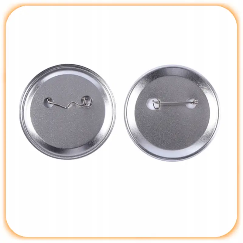 KOMPONENTY DO PRZYPINEK METALOWYCH Z AGRAFKĄ 58MM FOLIE 100 SZT BUTTON DIY