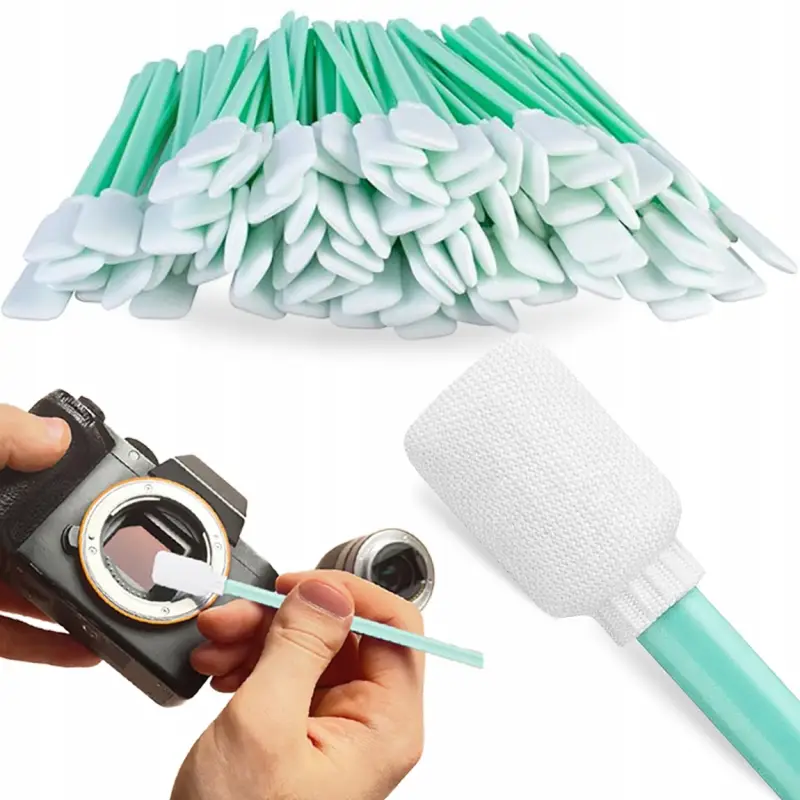 PATYCZKI DO CZYSZCZENIA GŁOWIC ELEKTRONIKI OPTYKI BEZPYŁOWE 100 SZTUK 122MM