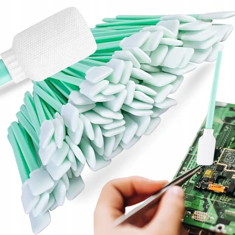 PATYCZKI DO CZYSZCZENIA GŁOWIC ELEKTRONIKI OPTYKI BEZPYŁOWE 100 SZTUK 122MM