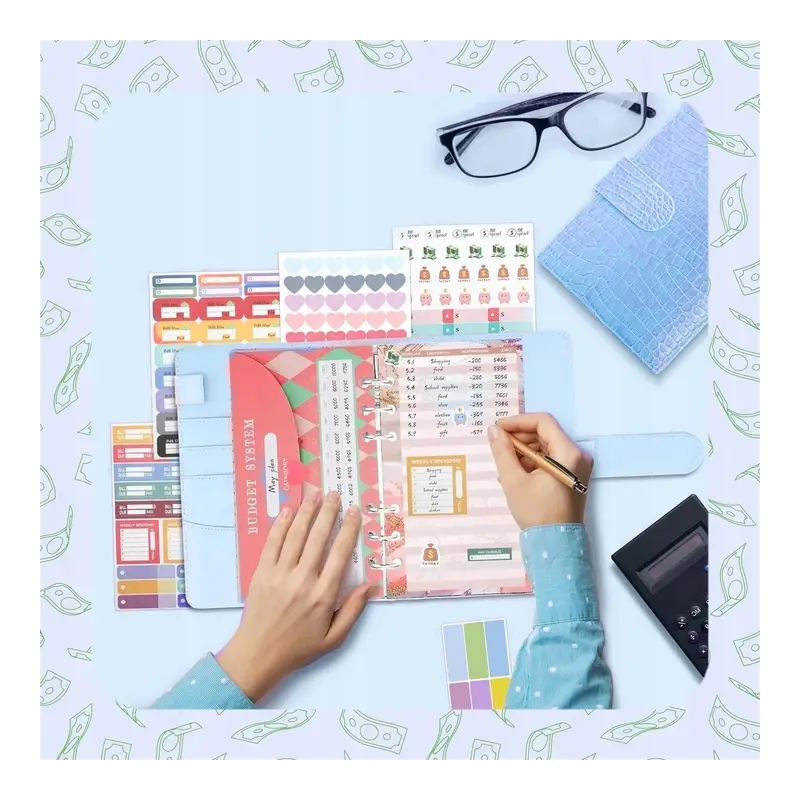 NOTES DO OSZCZĘDZANIA PIENIĘDZY PLANER BUDŻETOWY DZIENNIK NIEBIESKI KROKODY