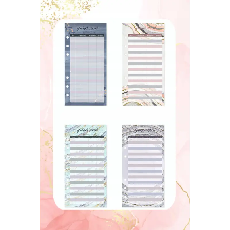 NOTES PLANER BUDŻETOWY DO OSZCZĘDZANIA PIENIĘDZY DZIENNIK RÓŻOWY MARMUR