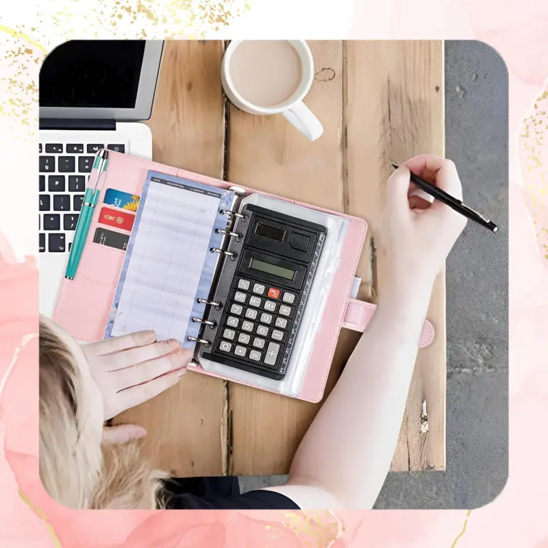 NOTES PLANER BUDŻETOWY DO OSZCZĘDZANIA PIENIĘDZY DZIENNIK RÓŻOWY MARMUR