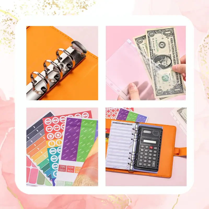 NOTES PLANER BUDŻETOWY DO OSZCZĘDZANIA PIENIĘDZY DZIENNIK RÓŻOWY MARMUR