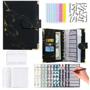 NOTES PLANER BUDŻETOWY DO OSZCZĘDZANIA PIENIĘDZY DZIENNIK CZARNY MARMUR 2