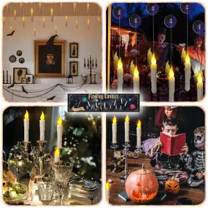 WISZĄCE ŚWIECE ŚWIECZKI LAMPKI LED ZESTAW 12 SZT + RÓŻDŻKA DEKORACYJNE HIT