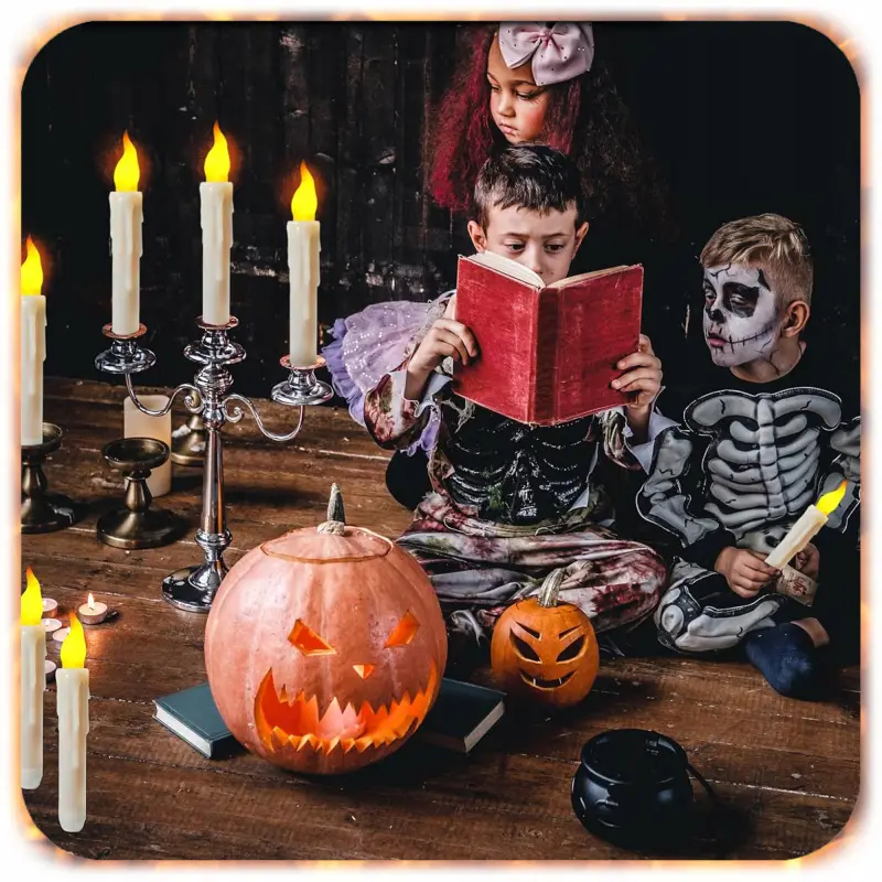 WISZĄCE ŚWIECE ŚWIECZKI LAMPKI LED ZESTAW 12 SZT + RÓŻDŻKA DEKORACYJNE HIT