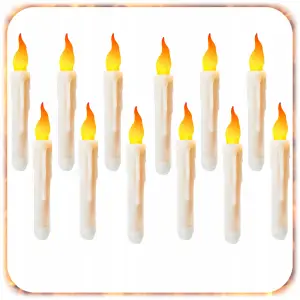 WISZĄCE ŚWIECE ŚWIECZKI LAMPKI LED ZESTAW 12 SZT + RÓŻDŻKA DEKORACYJNE HIT