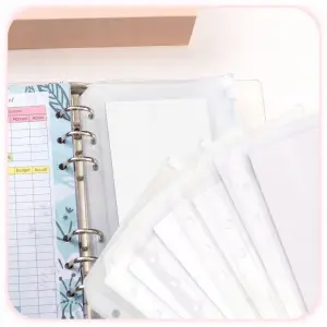 PLANER BUDŻETOWY SEGREGATOR BINDER A6 ORGANIZER OSZCZĘDNIK NOTES RÓŻOWY
