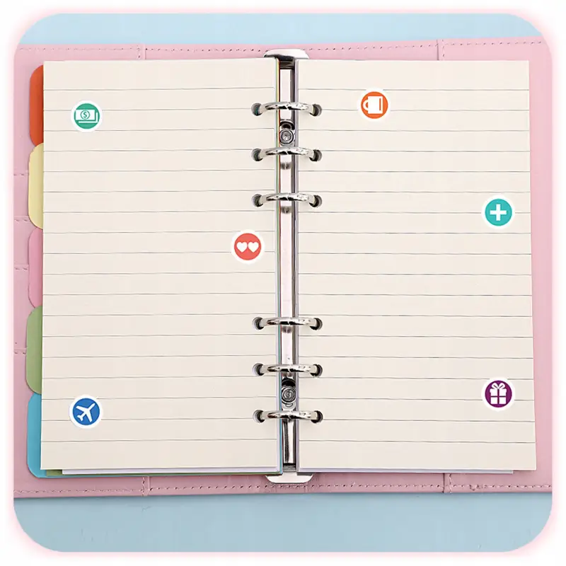 PLANER BUDŻETOWY SEGREGATOR BINDER A6 ORGANIZER OSZCZĘDNIK NOTES RÓŻOWY