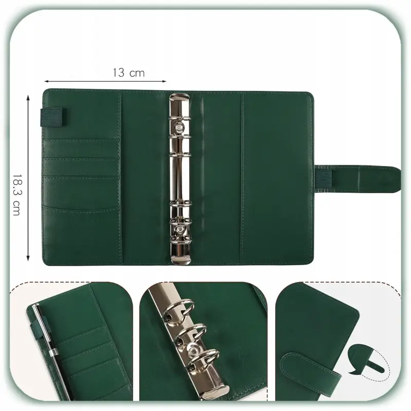 PLANER BUDŻETOWY SEGREGATOR BINDER A6 ORGANIZER OSZCZĘDNIK NOTES ZIELONY