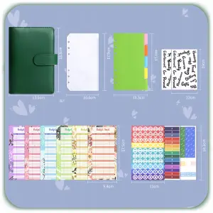 PLANER BUDŻETOWY SEGREGATOR BINDER A6 ORGANIZER OSZCZĘDNIK NOTES ZIELONY
