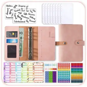 PLANER BUDŻETOWY SEGREGATOR BINDER A6 ORGANIZER OSZCZĘDNIK NOTES BRUDNY RÓŻ