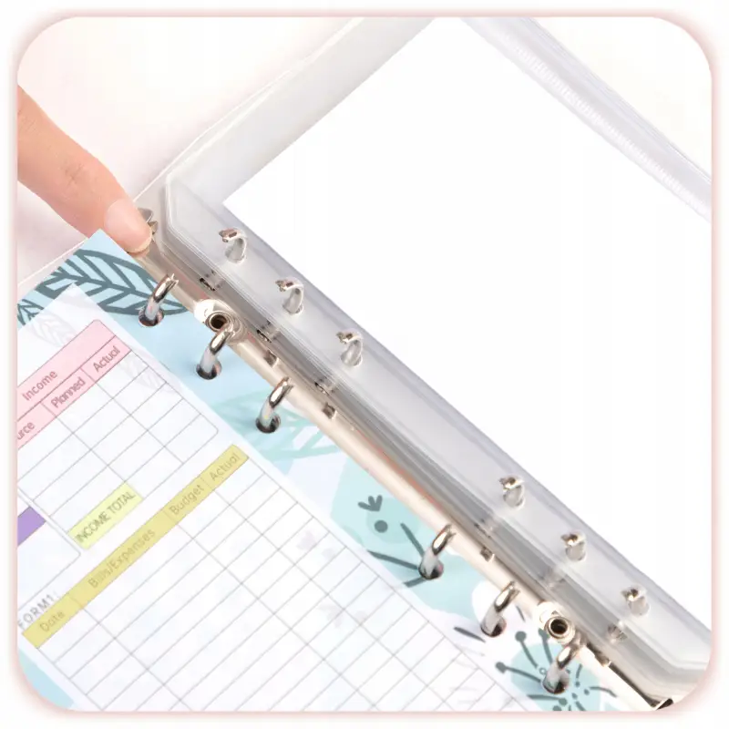 PLANER BUDŻETOWY SEGREGATOR BINDER A6 ORGANIZER OSZCZĘDNIK NOTES BRUDNY RÓŻ