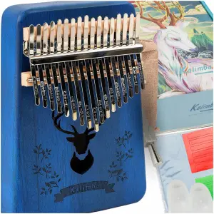 KALIMBA INSTRUMENT PIANINO DREWNIANA 17 KLAWISZY AFRYKAŃSKI WYSTROJONA 9 EL