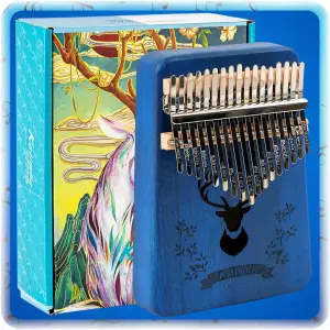 KALIMBA INSTRUMENT PIANINO DREWNIANA 17 KLAWISZY AFRYKAŃSKI WYSTROJONA 9 EL