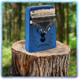 KALIMBA INSTRUMENT PIANINO DREWNIANA 17 KLAWISZY AFRYKAŃSKI WYSTROJONA 9 EL