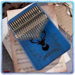 KALIMBA INSTRUMENT PIANINO DREWNIANA 17 KLAWISZY AFRYKAŃSKI WYSTROJONA 9 EL