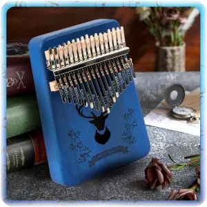 KALIMBA INSTRUMENT PIANINO DREWNIANA 17 KLAWISZY AFRYKAŃSKI WYSTROJONA 9 EL