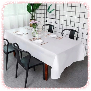 OBRUS JEDNORAZOWY na Stół FOLIOWY Biały Gładki WYTRZYMAŁY DUŻY 137x274 cm