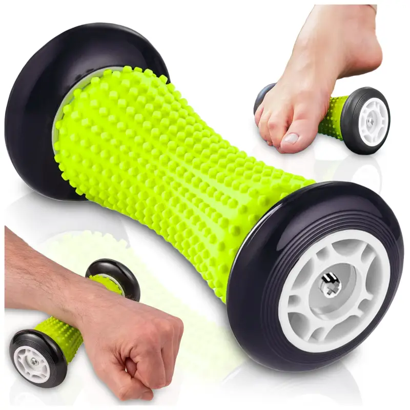 MASAŻER ROLLER NA OSTROGĘ PIĘTOWĄ ZAPALENIE POWIĘZI ROLKA DO REHABILITACJI