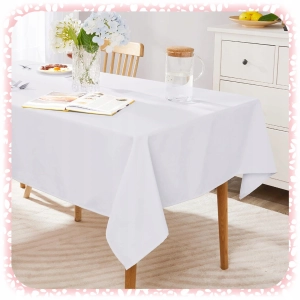 OBRUS JEDNORAZOWY na Stół FOLIOWY Biały Gładki WYTRZYMAŁY DUŻY 137x274 cm