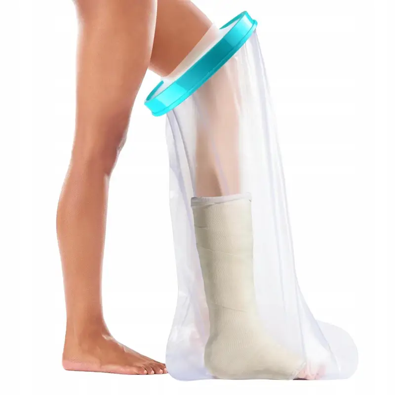 WODOODPORNY OCHRANIACZ NA GIPS NOGĘ OPATRUNEK OSŁONA DO KĄPIELI DŁUGI 76cm